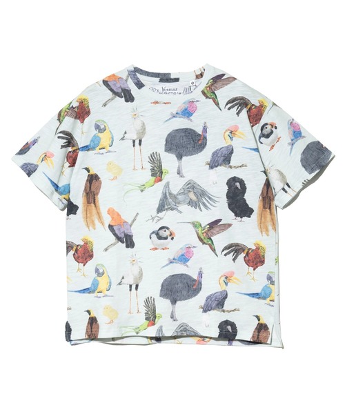 go slow caravan（ゴースローキャラバン）の「スラブ天竺 総柄図鑑プリントTEE vol.8（Tシャツ/カットソー・メンズ・ブルー系その他/オレンジ系その他/ブルーグリーン/ブラック・X-LARGE/LARGE/MEDIUM）」の12枚目の写真