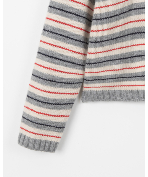 THEENDQUESTION（ジエンドクエスチョン）の「Lambswool stripe knit top / IVORY（ニット/セーター・レディース・その他・FREE）」の3枚目の写真