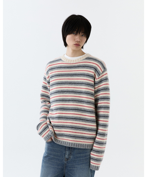 THEENDQUESTION（ジエンドクエスチョン）の「Lambswool stripe knit top / IVORY（ニット/セーター・レディース・その他・FREE）」の6枚目の写真
