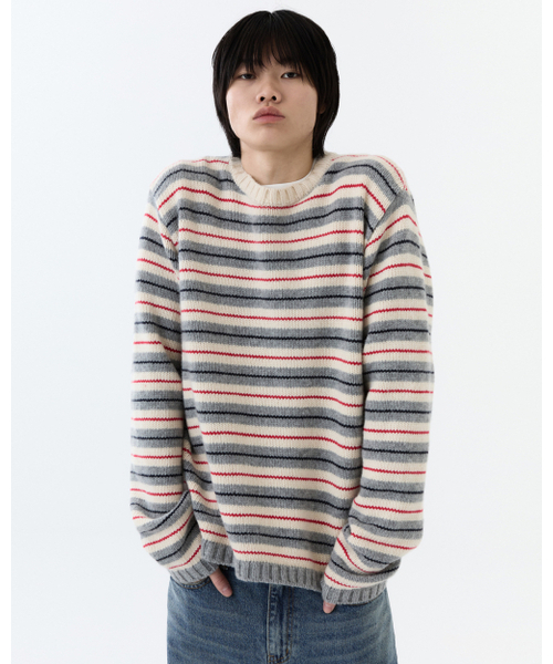 THEENDQUESTION（ジエンドクエスチョン）の「Lambswool stripe knit top / IVORY（ニット/セーター・レディース・その他・FREE）」の8枚目の写真