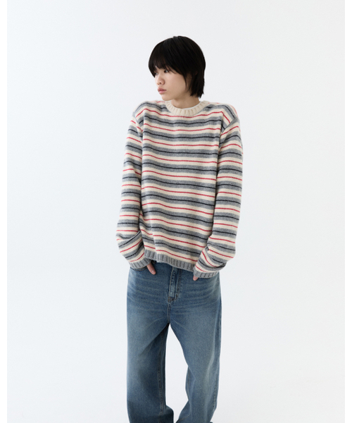 THEENDQUESTION（ジエンドクエスチョン）の「Lambswool stripe knit top / IVORY（ニット/セーター・レディース・その他・FREE）」の9枚目の写真