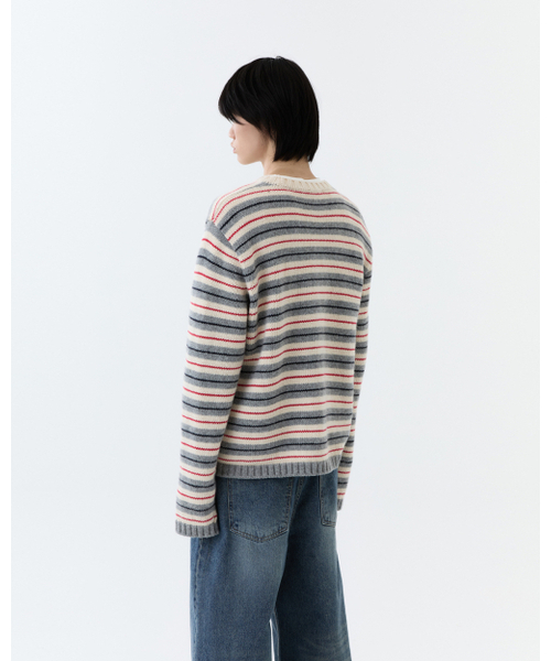 THEENDQUESTION（ジエンドクエスチョン）の「Lambswool stripe knit top / IVORY（ニット/セーター・レディース・その他・FREE）」の10枚目の写真