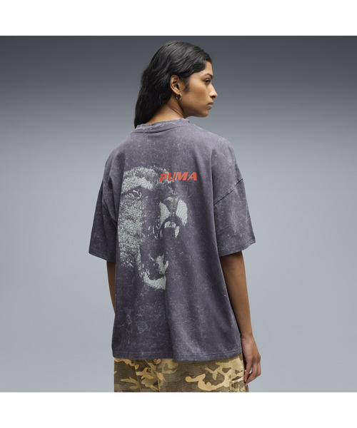 PUMA（プーマ）の「PUMA プーマ ウィメンズ フューチャー プーマ アーカイブ ウォッシュド 半（Tシャツ/カットソー・レディース・ブラック/ダークグレー・LARGE/X-SMALL/MEDIUM/SMALL）」の4枚目の写真