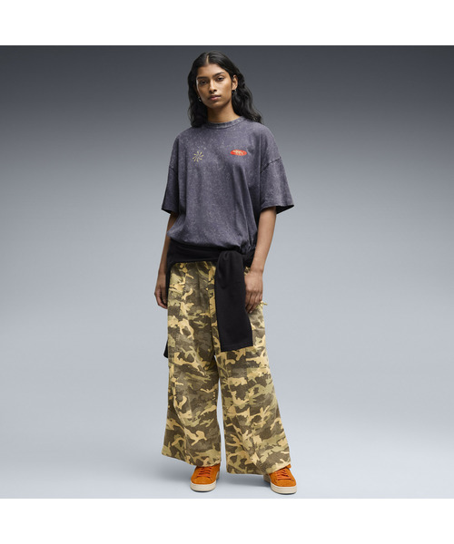 PUMA（プーマ）の「PUMA プーマ ウィメンズ フューチャー プーマ アーカイブ ウォッシュド 半（Tシャツ/カットソー・レディース・ブラック/ダークグレー・LARGE/X-SMALL/MEDIUM/SMALL）」の5枚目の写真