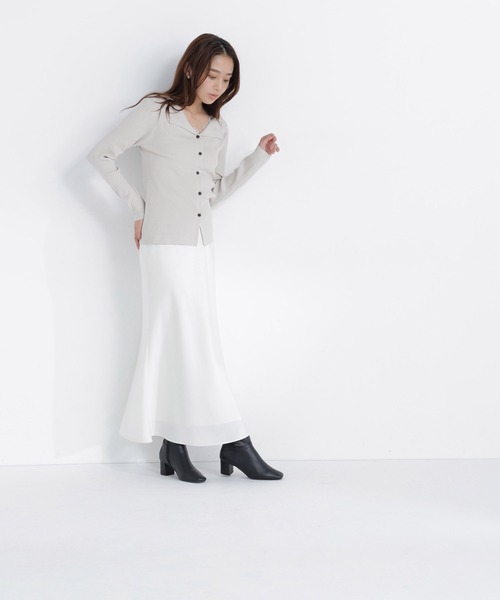 NATURAL BEAUTY BASIC(ナチュラルビューティーベーシック)の「レースレイヤードライクカーディガン(カーディガン/ボレロ・レディース・ブラック/グレイッシュベージュ/カーキ・フリ-)」の16枚目の写真