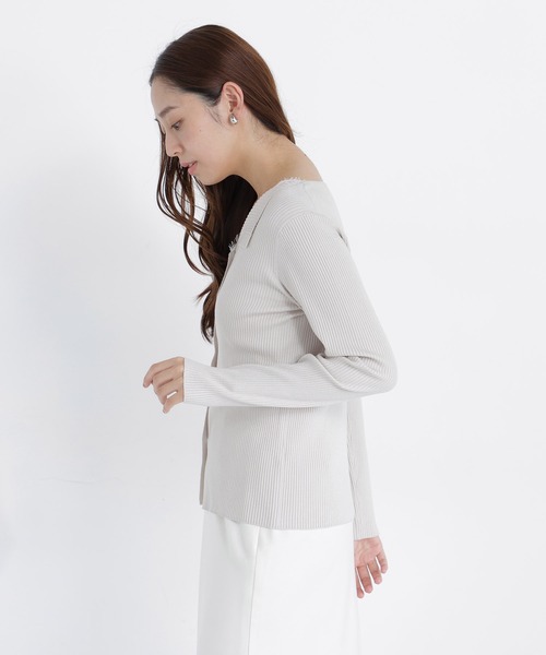 NATURAL BEAUTY BASIC(ナチュラルビューティーベーシック)の「レースレイヤードライクカーディガン(カーディガン/ボレロ・レディース・ブラック/グレイッシュベージュ/カーキ・フリ-)」の19枚目の写真