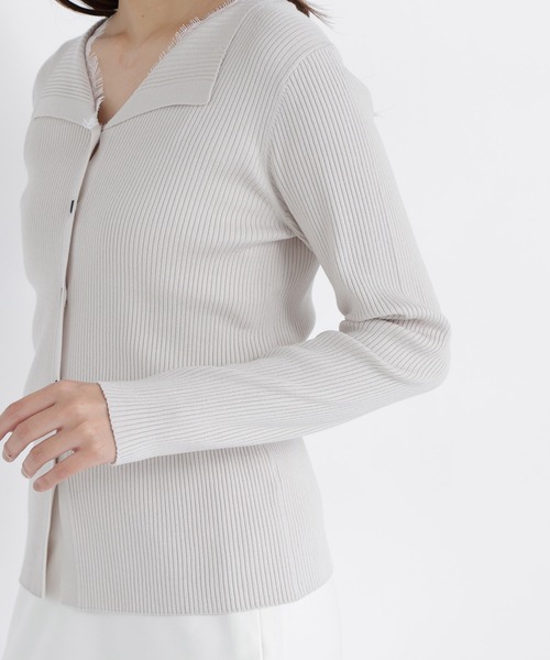 NATURAL BEAUTY BASIC(ナチュラルビューティーベーシック)の「レースレイヤードライクカーディガン(カーディガン/ボレロ・レディース・ブラック/グレイッシュベージュ/カーキ・フリ-)」の22枚目の写真