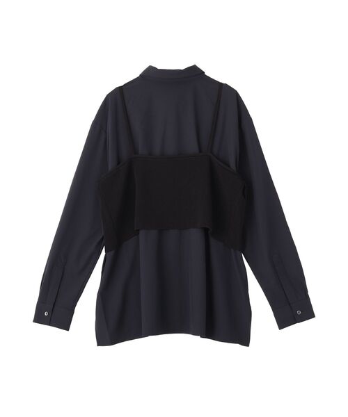 YECCA VECCA(イェッカヴェッカ)の「【2点SET】ビジュー付きビスチェSETシャツ(シャツ/ブラウス・レディース・アイボリー/ネイビー・FREE)」の4枚目の写真