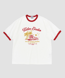 TAILOR STUDIO（テーラースタジオ）の「トロピカルムードリング半袖Tシャツ（ホワイト）（Tシャツ/カットソー）」