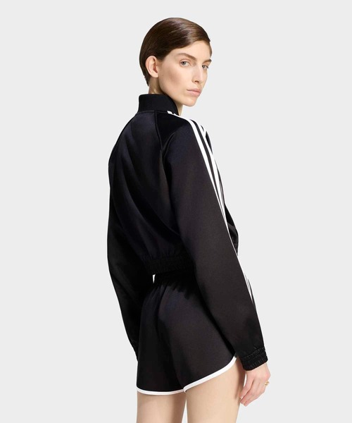 adidas(アディダス)の「SATIN SST JACKET / サテン SST ジャケット / ジャージ / トラックジャケット / アディダスオリジナルス adidas Originals(ジャージ・レディース・ブラック・XX-LARGE/LARGE/MEDIUM/SMALL/X-LARGE/X-SMALL)」の2枚目の写真