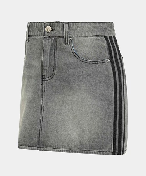 adidas Originals(アディダスオリジナルス)の「adidas originals / アディダス オリジナルス ORI 3 STRIPES SKIRT(スカート・レディース・チャコールグレー・MEDIUM)」の1枚目の写真