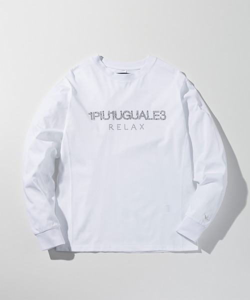 1PIU1UGUALE3 RELAX (ウノピゥウノウグァーレトレ リラックス)の「1PIU1UGUALE3 RELAX(ウノピゥウノウグァーレトレ リラックス)スタッズロゴロングTシャツ(Tシャツ/カットソー・メンズ・ブラック/ホワイト・XXL/XL/L/M/S)」の15枚目の写真