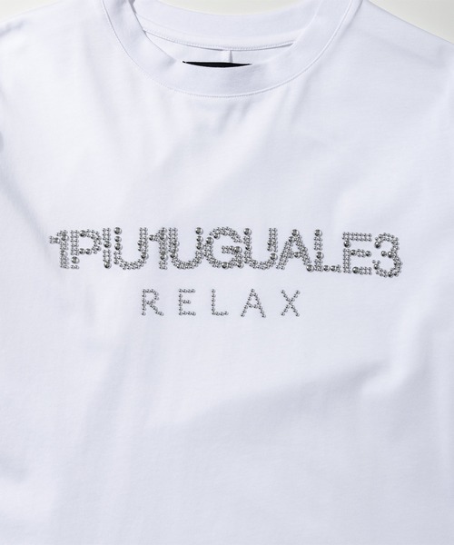 1PIU1UGUALE3 RELAX (ウノピゥウノウグァーレトレ リラックス)の「1PIU1UGUALE3 RELAX(ウノピゥウノウグァーレトレ リラックス)スタッズロゴロングTシャツ(Tシャツ/カットソー・メンズ・ブラック/ホワイト・XXL/XL/L/M/S)」の7枚目の写真