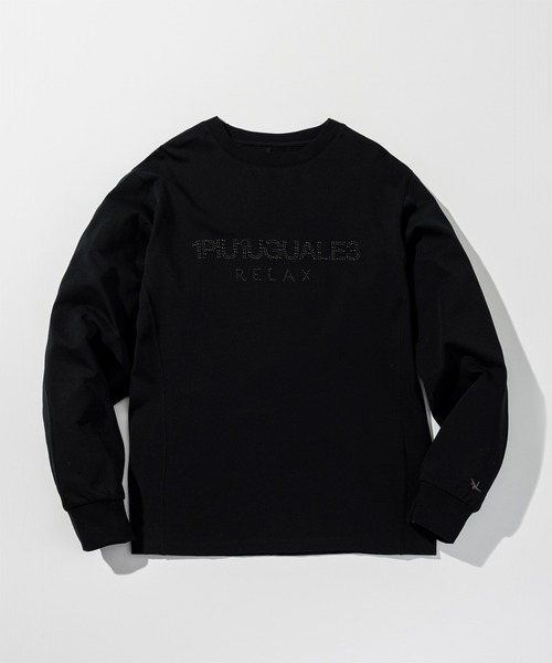 1PIU1UGUALE3 RELAX (ウノピゥウノウグァーレトレ リラックス)の「1PIU1UGUALE3 RELAX(ウノピゥウノウグァーレトレ リラックス)スタッズロゴロングTシャツ(Tシャツ/カットソー・メンズ・ブラック/ホワイト・XXL/XL/L/M/S)」の9枚目の写真