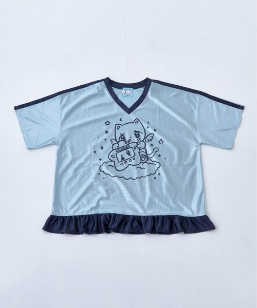 Hauls(ハウルズ)の「ぴかぴか!ゲーマーヤニ吉ユニフォーム(Tシャツ/カットソー・レディース・ブラック系/サックスブルー・FREE)」の8枚目の写真