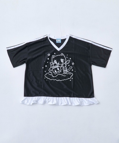 Hauls(ハウルズ)の「ぴかぴか!ゲーマーヤニ吉ユニフォーム(Tシャツ/カットソー・レディース・ブラック系/サックスブルー・FREE)」の10枚目の写真