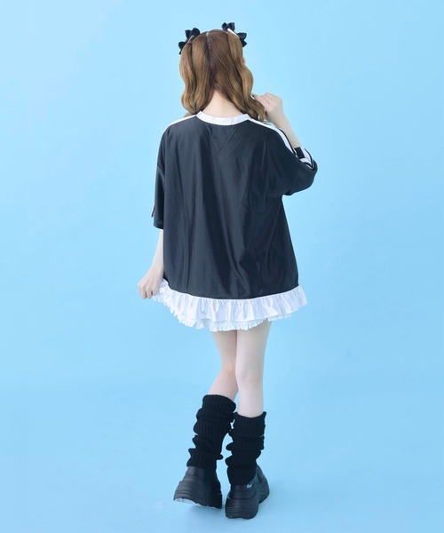 Hauls(ハウルズ)の「ぴかぴか!ゲーマーヤニ吉ユニフォーム(Tシャツ/カットソー・レディース・ブラック系/サックスブルー・FREE)」の6枚目の写真