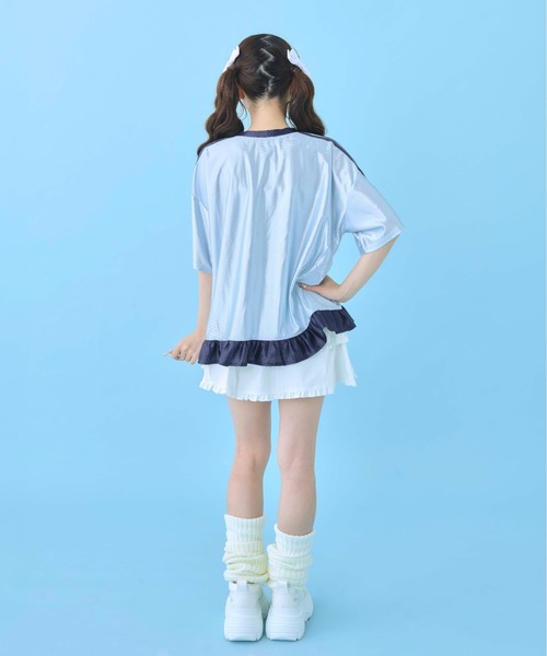 Hauls(ハウルズ)の「ぴかぴか!ゲーマーヤニ吉ユニフォーム(Tシャツ/カットソー・レディース・ブラック系/サックスブルー・FREE)」の5枚目の写真