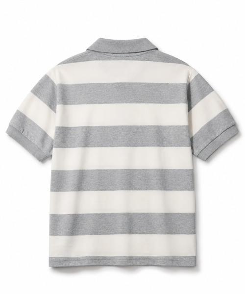 LENGAGEMENT（ランガージュマン）の「リラックスフィットピケカラーTシャツ[グレー-アイボリー]（ポロシャツ・レディース・その他・100/95）」の2枚目の写真
