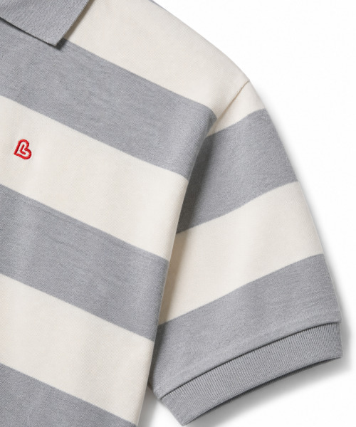 LENGAGEMENT（ランガージュマン）の「リラックスフィットピケカラーTシャツ[グレー-アイボリー]（ポロシャツ・レディース・その他・100/95）」の4枚目の写真