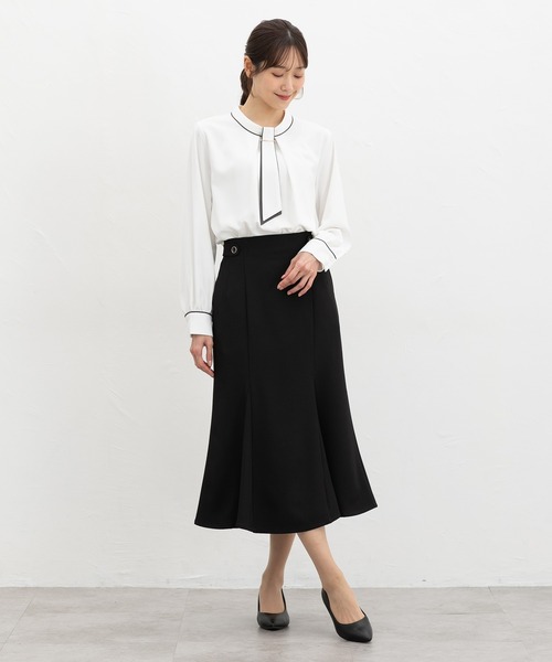 Honeys(ハニーズ)の「マルチwayボウタイブラウス(シャツ/ブラウス・レディース・ブルー系1/ホワイト/スモークピンク/アイボリー系1・L/4L/3L/LL/M/S)」の16枚目の写真
