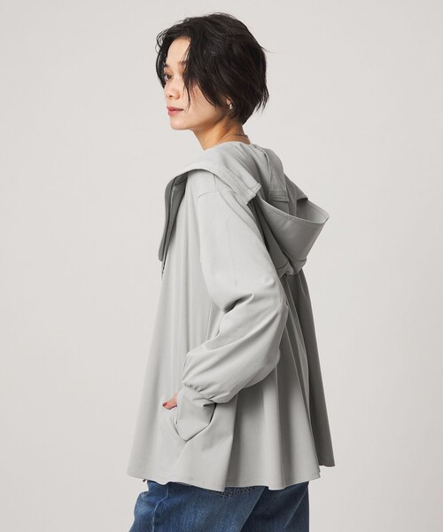 green label relaxing(グリーンレーベルリラクシング)の「【WEB限定】パーカー UVカット 接触冷感 遮熱(パーカー・レディース・ブラック/ライトグレー・FREE)」の17枚目の写真