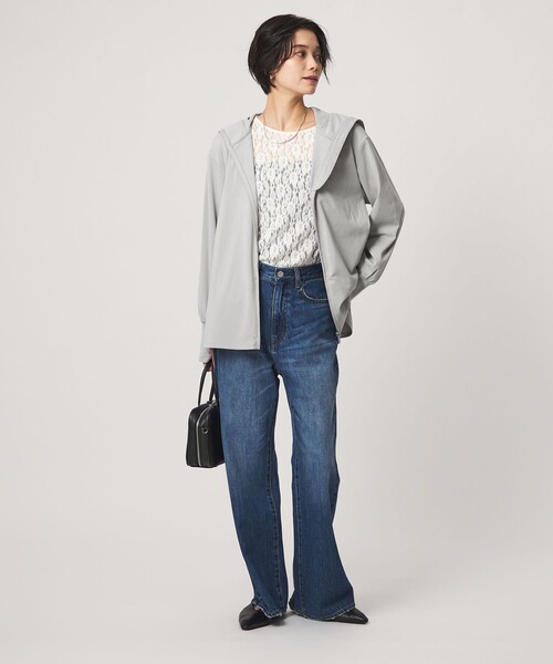 green label relaxing(グリーンレーベルリラクシング)の「【WEB限定】パーカー UVカット 接触冷感 遮熱(パーカー・レディース・ブラック/ライトグレー・FREE)」の19枚目の写真