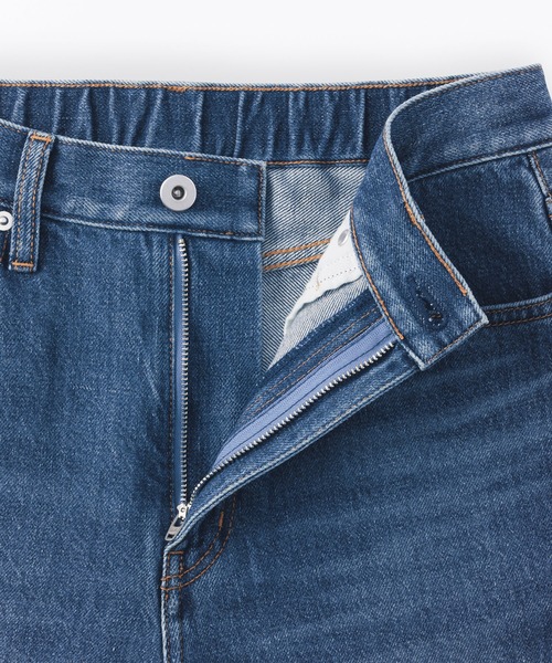 無印良品(ムジルシリョウヒン)の「婦人 木の実から作ったカポック混 デニムストレートパンツ(デニムパンツ・レディース・ブルー/ダークネイビー・S/M/L/XL/XS/XXL)」の8枚目の写真