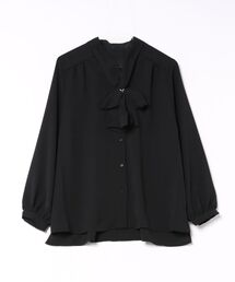 《数量限定》UVカット 接触冷感 イージーケア ウォッシャブル スカーフリボンタイブラウス スカーフリング付き マルチウェイ 26AW新作 通勤 オフィス セレモニー きれいめ 大人フェミニン 秋服 冬