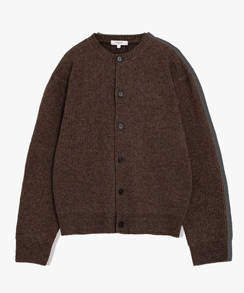 Semi‑over crop‑front flight round cardigan blouse