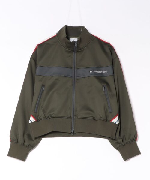 CONVERSE TOKYO(コンバーストウキョウ)の「SIDE LINE SHORT TRACK JACKET(WOMEN'S)(ブルゾン・レディース・ブラック/ライトグレー/チャコールグレー/カーキ・FREE)」の4枚目の写真