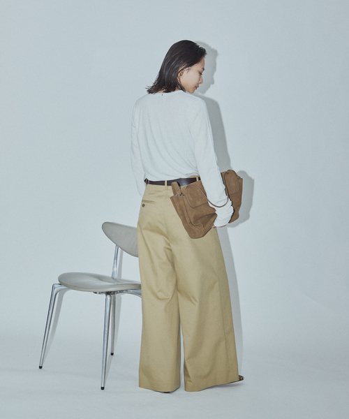 JOURNAL STANDARD(ジャーナルスタンダード)の「【ASIDE】 ヘンプコットンフライスヘンリー(Tシャツ/カットソー・レディース・チャコールグレー/ホワイト/イエロー系その他・FREE)」の9枚目の写真