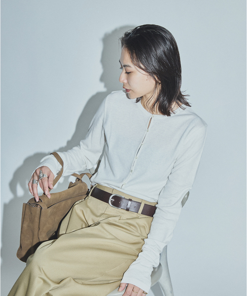 JOURNAL STANDARD(ジャーナルスタンダード)の「【ASIDE】 ヘンプコットンフライスヘンリー(Tシャツ/カットソー・レディース・チャコールグレー/ホワイト/イエロー系その他・FREE)」の11枚目の写真