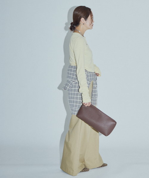 JOURNAL STANDARD(ジャーナルスタンダード)の「【ASIDE】 ヘンプコットンフライスヘンリー(Tシャツ/カットソー・レディース・チャコールグレー/ホワイト/イエロー系その他・FREE)」の17枚目の写真