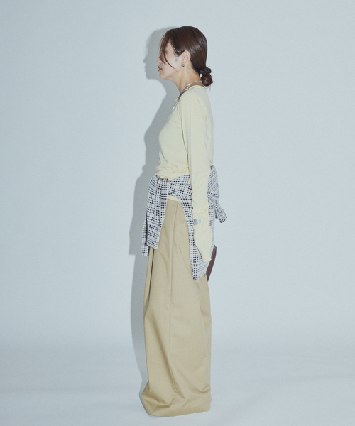 JOURNAL STANDARD(ジャーナルスタンダード)の「【ASIDE】 ヘンプコットンフライスヘンリー(Tシャツ/カットソー・レディース・チャコールグレー/ホワイト/イエロー系その他・FREE)」の18枚目の写真