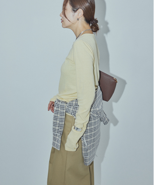 JOURNAL STANDARD(ジャーナルスタンダード)の「【ASIDE】 ヘンプコットンフライスヘンリー(Tシャツ/カットソー・レディース・チャコールグレー/ホワイト/イエロー系その他・FREE)」の22枚目の写真