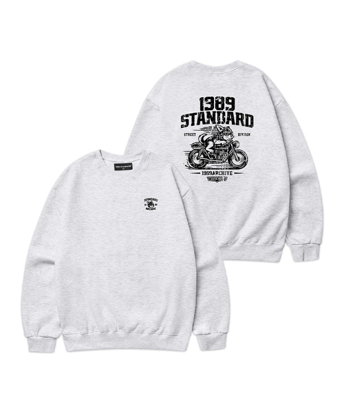 1989STANDARD(1989スタンダード)の「RIDING DOG 1989 スウェット (STMSTD-0261)(スウェット・メンズ・オートミール/ライトグレー/ダークグレー/バーガンディー/ブラック/ネイビー・LARGE/MEDIUM/X-LARGE)」の2枚目の写真