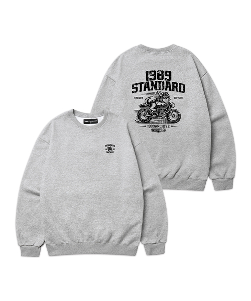 1989STANDARD(1989スタンダード)の「RIDING DOG 1989 スウェット (STMSTD-0261)(スウェット・メンズ・オートミール/ライトグレー/ダークグレー/バーガンディー/ブラック/ネイビー・LARGE/MEDIUM/X-LARGE)」の3枚目の写真