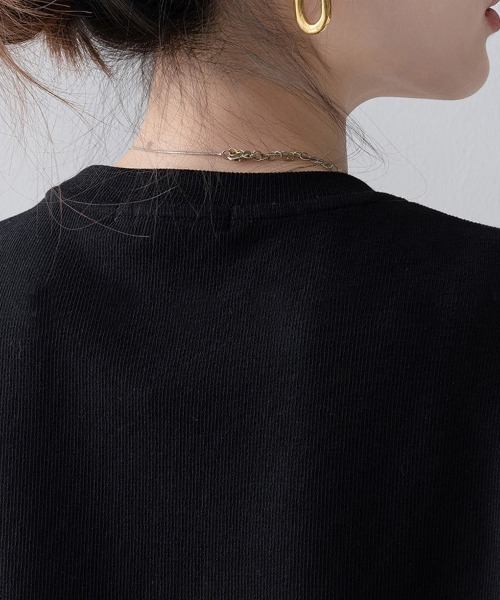 ONEP STAR（ワンピスター）の「レイヤード風アシンメトリー長袖トップス（Tシャツ/カットソー・レディース・ブラック・MEDIUM/X-LARGE/LARGE）」の16枚目の写真