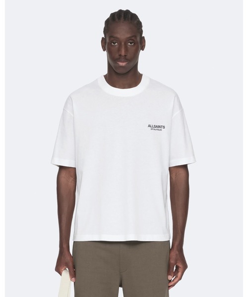 ALLSAINTS(オールセインツ)の「SHADOW RELAXED GRAPHIC T-SHIRT | SHADOW リラックス グラフィック Tシャツ(Tシャツ/カットソー・メンズ・ホワイト・XS/M/S/L)」の1枚目の写真