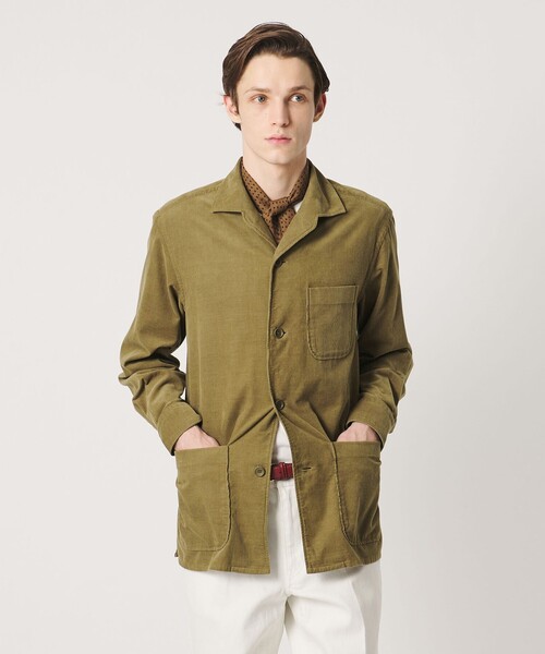 UNITED ARROWS(ユナイテッドアローズ)の「コーデュロイ シャツジャケット(シャツ/ブラウス・メンズ・ダークグレー/ベージュ・S/L/M)」の2枚目の写真