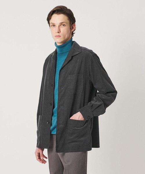 UNITED ARROWS(ユナイテッドアローズ)の「コーデュロイ シャツジャケット(シャツ/ブラウス・メンズ・ダークグレー/ベージュ・S/L/M)」の1枚目の写真
