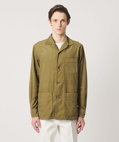 UNITED ARROWS(ユナイテッドアローズ)の「コーデュロイ シャツジャケット(シャツ/ブラウス・メンズ・ダークグレー/ベージュ・S/L/M)」の7枚目の写真