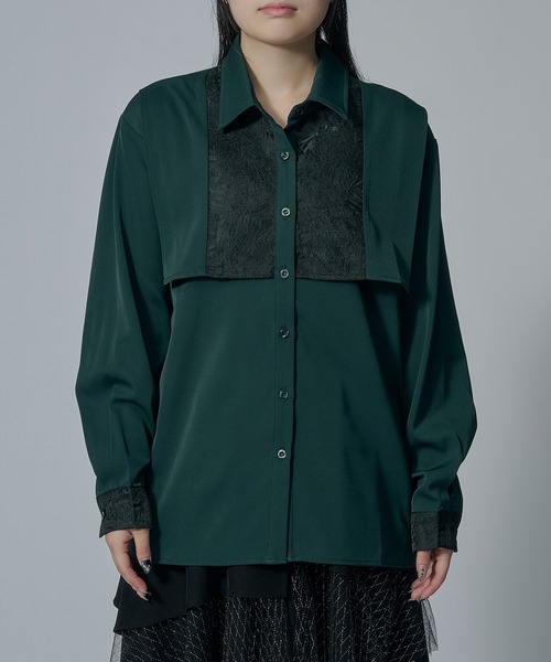 Ellno de Mavie（エルノデメヴィ）の「JQキリカエフラシシャツ（シャツ/ブラウス・レディース・グリーン/ブラック・FREE）」の20枚目の写真