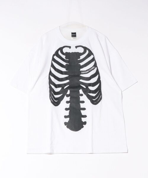 SIDEWAY STANCE(サイドウェイスタンス)の「【SIDEWAY STANCE】発泡ボーン 半袖Tシャツ(Tシャツ/カットソー・メンズ・ホワイト・X-LARGE/MEDIUM)」の1枚目の写真