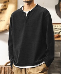 DOUBLE STEAL | DSワッフルキーネックロングスリーブTシャツ(Tシャツ/カットソー)