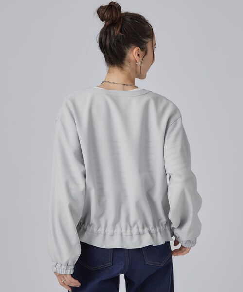 SHOO・LA・RUE（シューラルー）の「【洗濯後しわになりにくい/S-LL】裾ドロストフリルブルゾン（ブルゾン・レディース・ブラウン系その他/ブラック/ライトグレー・01/04/03/02）」の20枚目の写真