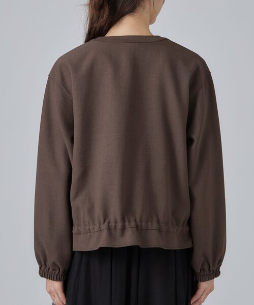 SHOO・LA・RUE（シューラルー）の「【洗濯後しわになりにくい/S-LL】裾ドロストフリルブルゾン（ブルゾン・レディース・ブラウン系その他/ブラック/ライトグレー・01/04/03/02）」の11枚目の写真