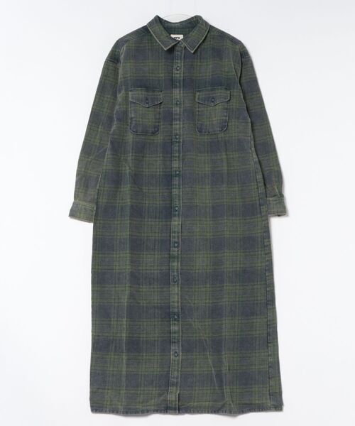 BILLABONG（ビラボン）の「BILLABONG ウィメンズ COASTAL BREEZE SHIRTS ONEPIECE ワンピース 【2026年秋冬モデル】（ワンピース・レディース・ネイビー/ブラウン・MEDIUM）」の2枚目の写真