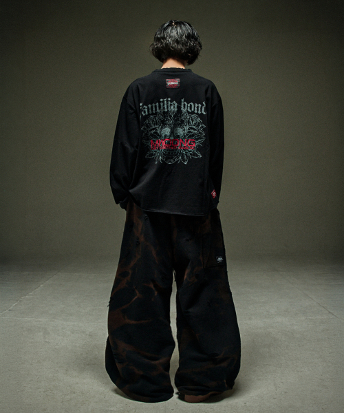 MWOONG(ムン)の「Destroyed P ブリーチ ブラック B(スウェットパンツ・レディース・その他・FREE)」の8枚目の写真